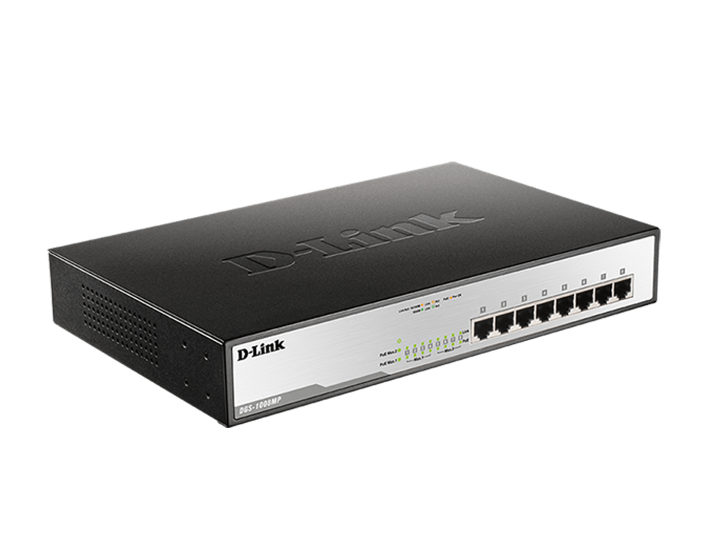 سوئیچ شبکه 8 پورت PoE دی لینک مدل DGS-1008MP-3